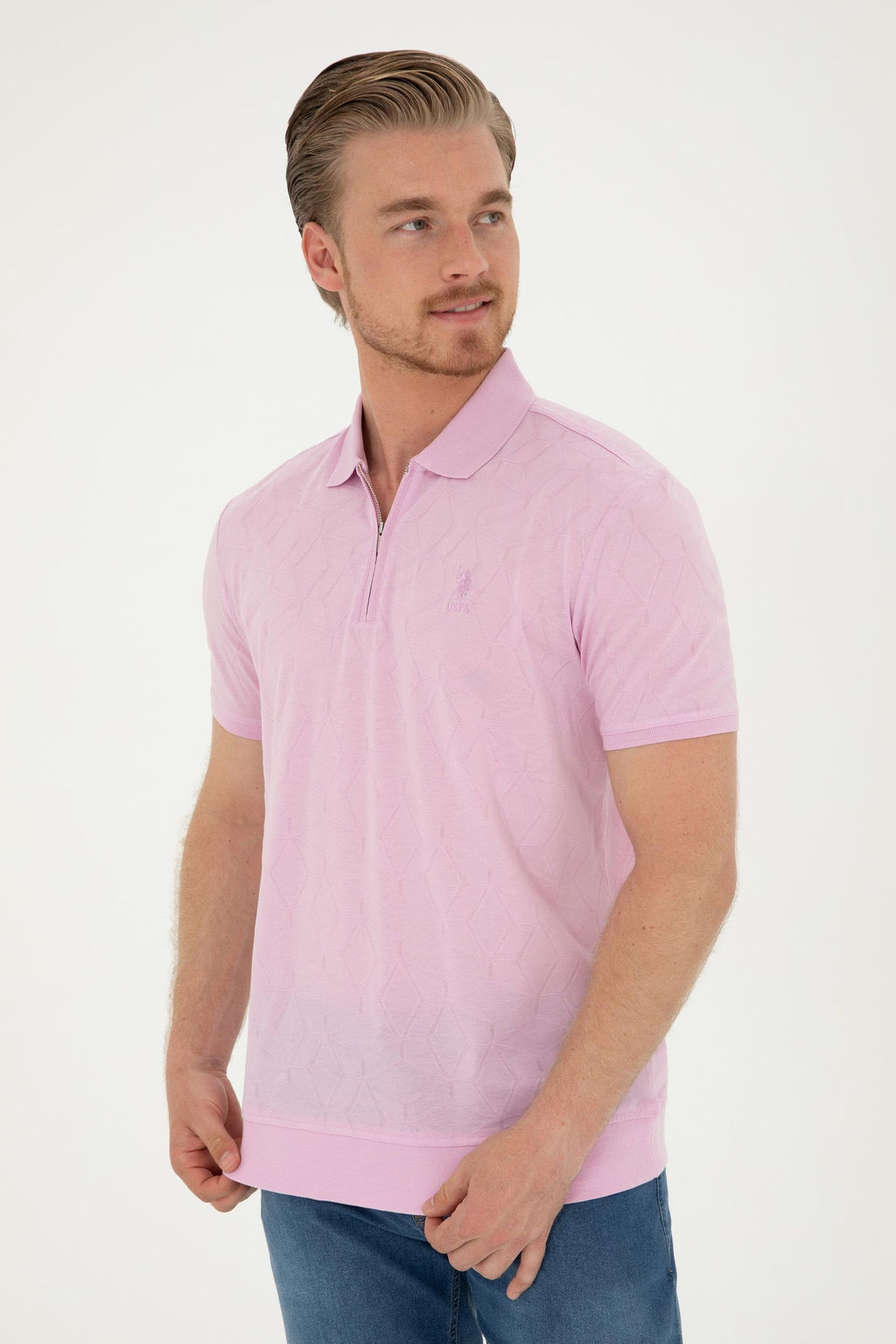 U. S. Polo Assn / Мужская розовая футболка - U.s. polo assn фото 11