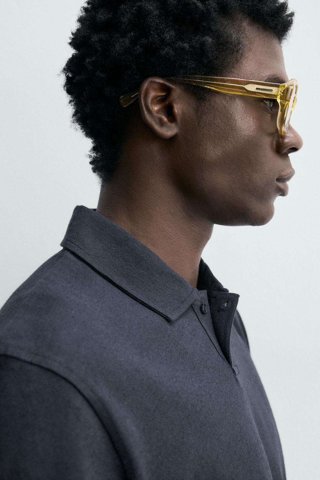 POLO REGULAR FIT ALGOD?N - LINO / Marino oscuro - Zara фото 5