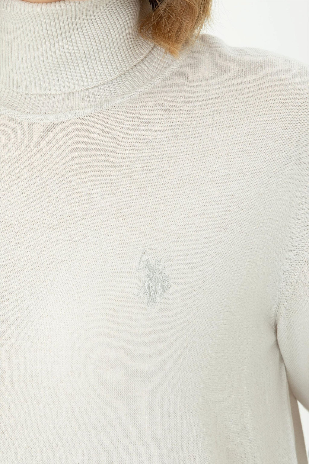 Женский базовый свитер с водолазкой и каменным воротником Неожиданная скидка в корзине - U.s. polo assn фото 7