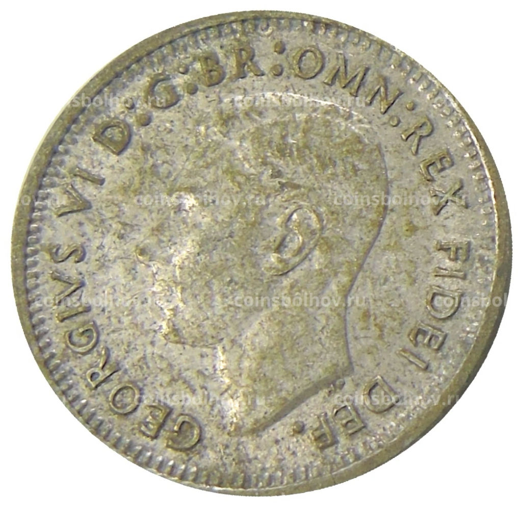 Монета 3 пенса 1951 года Австралия