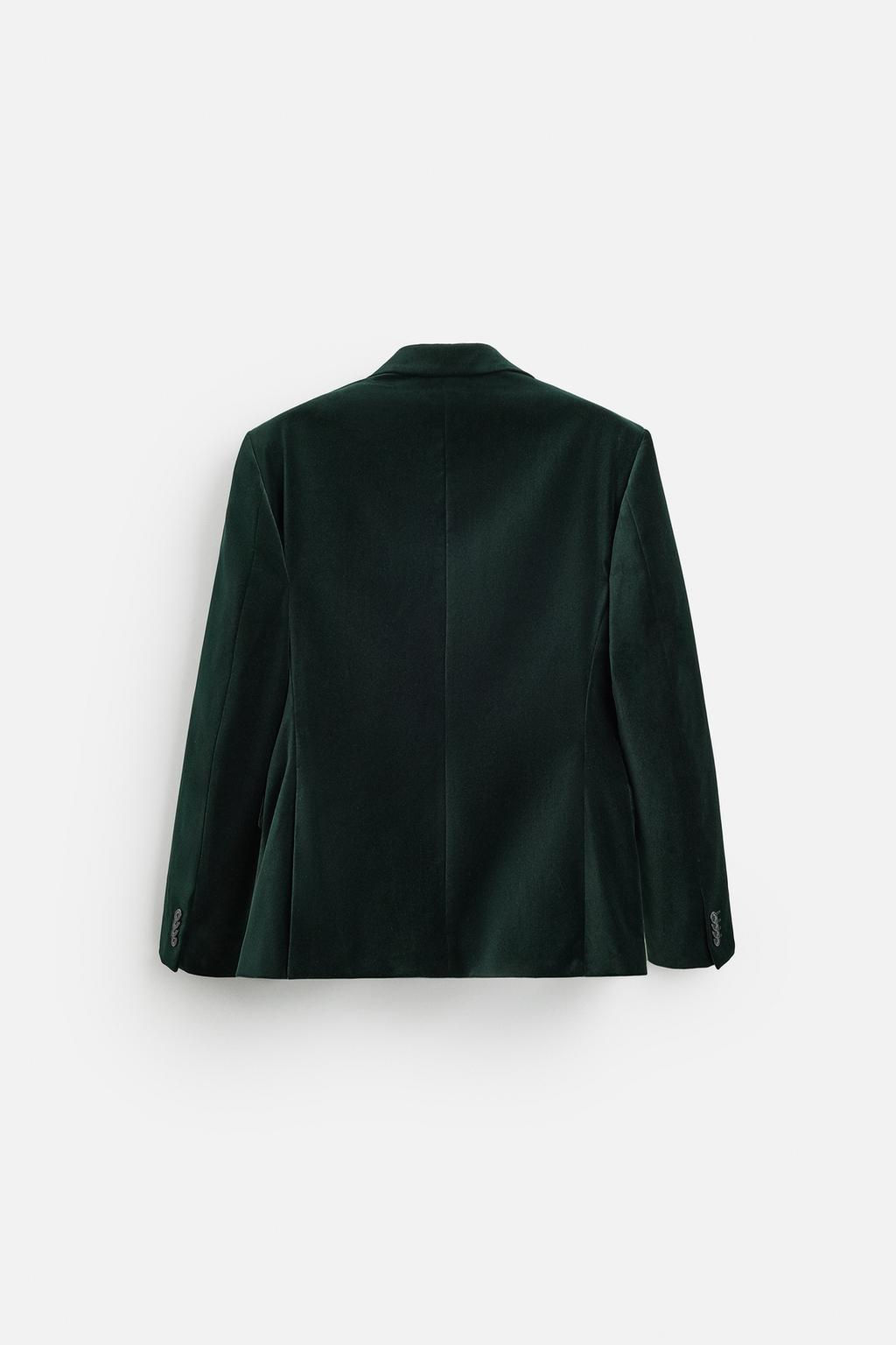 VELVET DOUBLE-BREASTED BLAZER - Zara фото 8