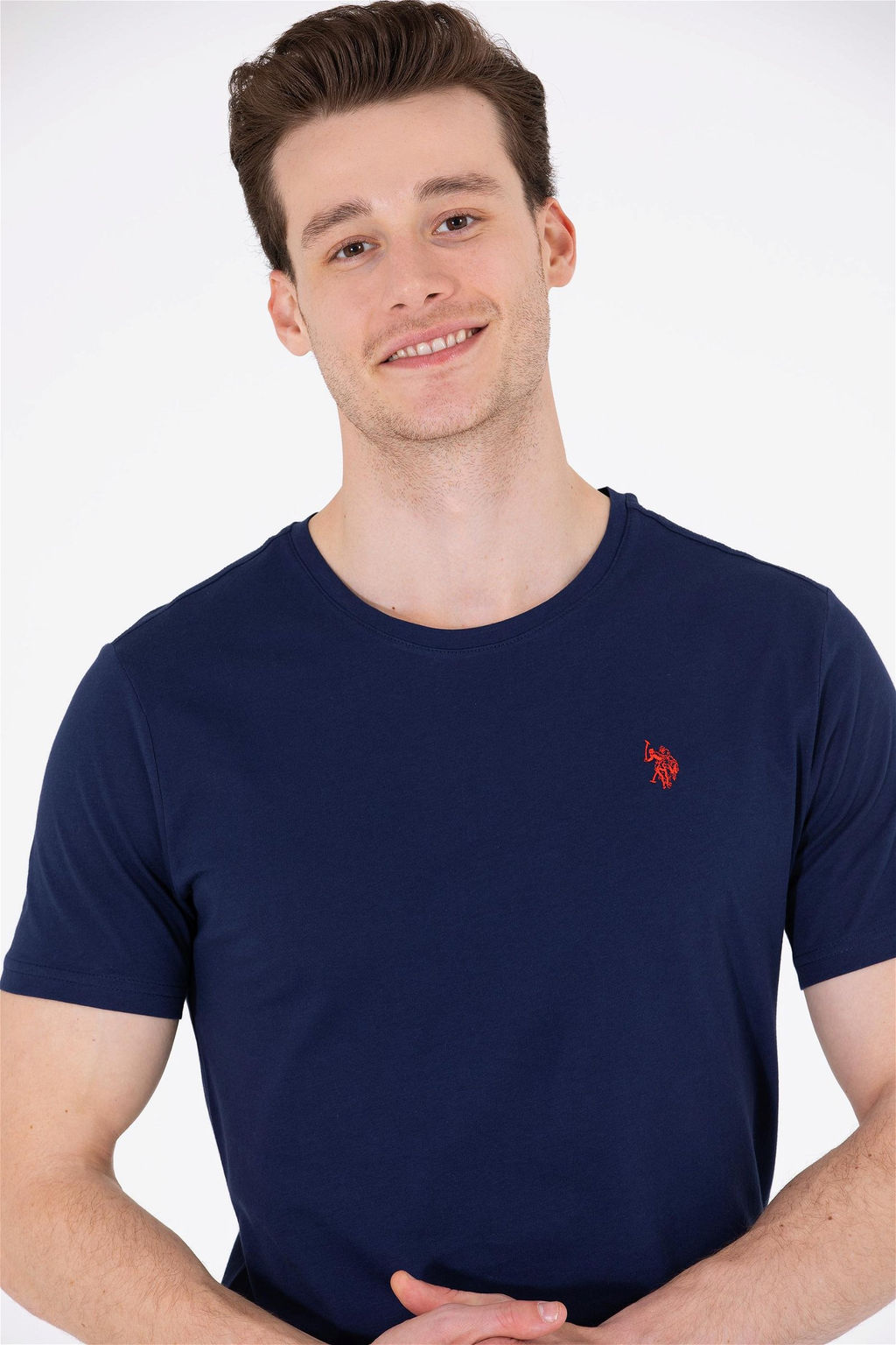 Мужская темно-синяя футболка с круглым вырезом Basic - U.s. polo assn фото 10