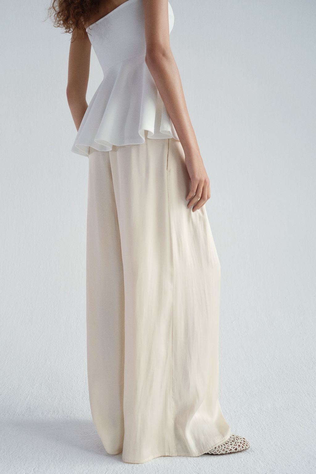 Pantal?n amplio de sat?n - H&m фото 3