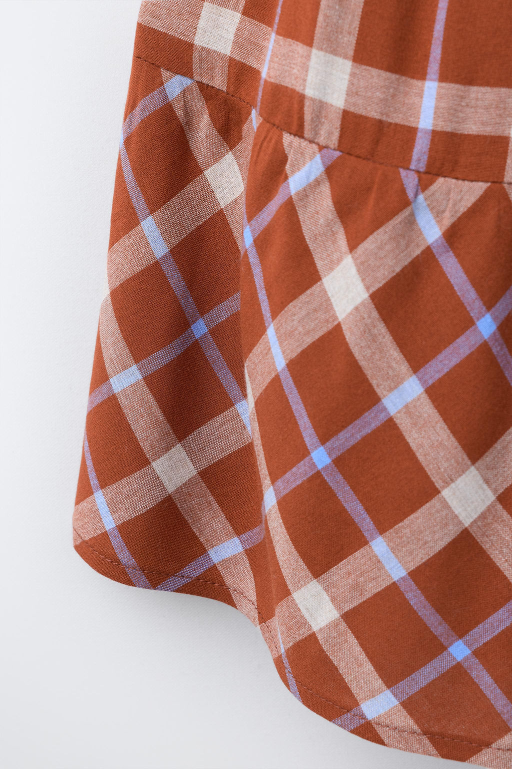 CHECKS PANELLED MIDI SKIRT - Zara фото 10