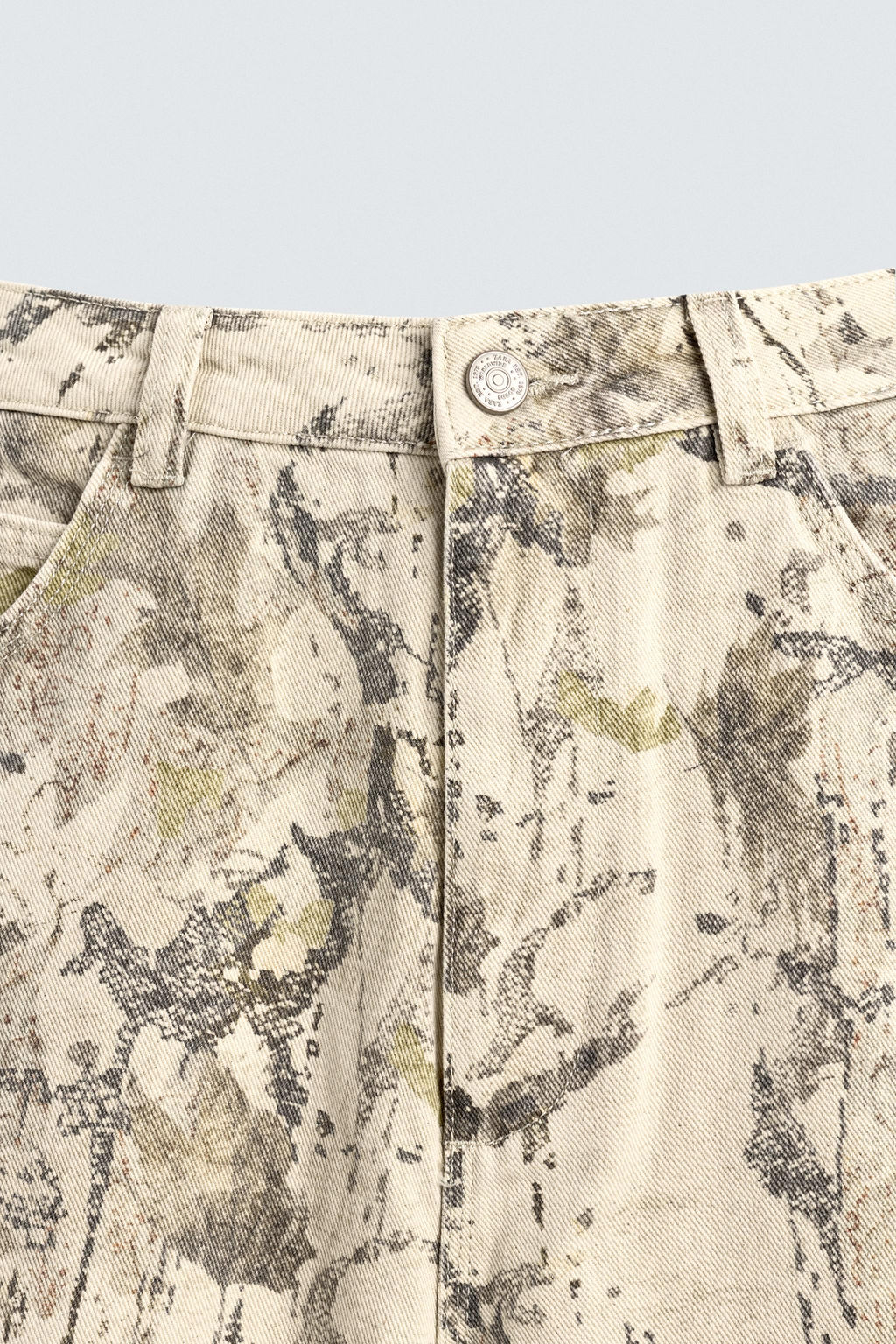 CARPENTER BALLOON FIT TROUSERS ABSTRACT PRINT - Zara фото 9
