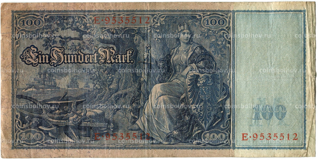 Банкнота 100 марок 1910 года Германия