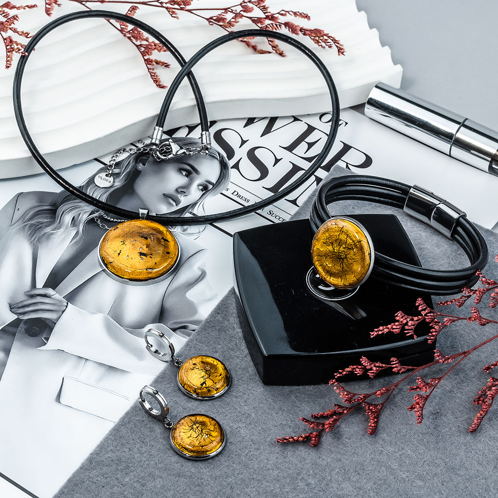 Серьги из муранского стекла METALLICA LS3552