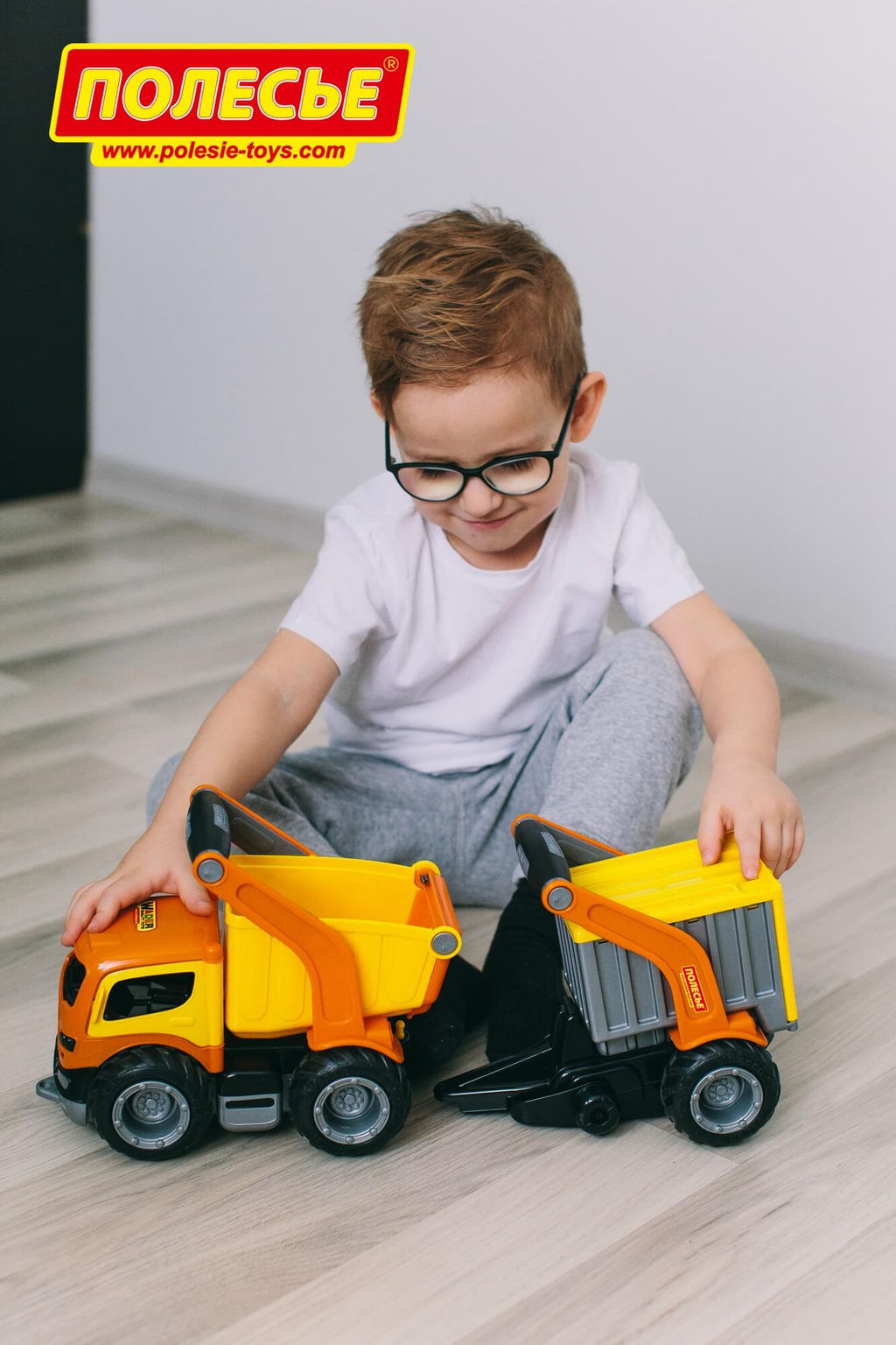 ГрипТрак, автомобиль-самосвал с полуприцепом (в сеточке) - Полесье фото 12