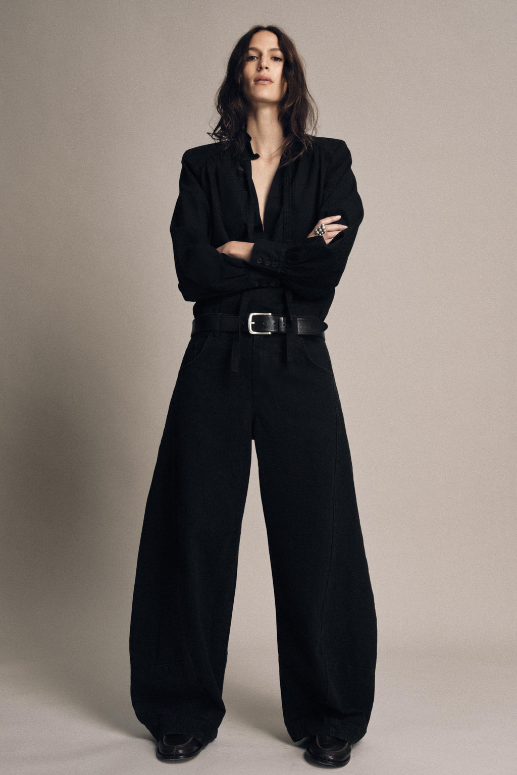 ZW COLLECTION LOW-RISE BALLOON JEANS