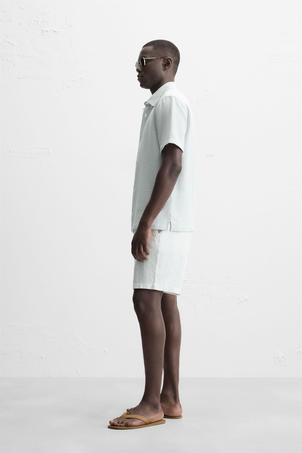 COTTON/LINEN BERMUDA SHORTS - Zara фото 4
