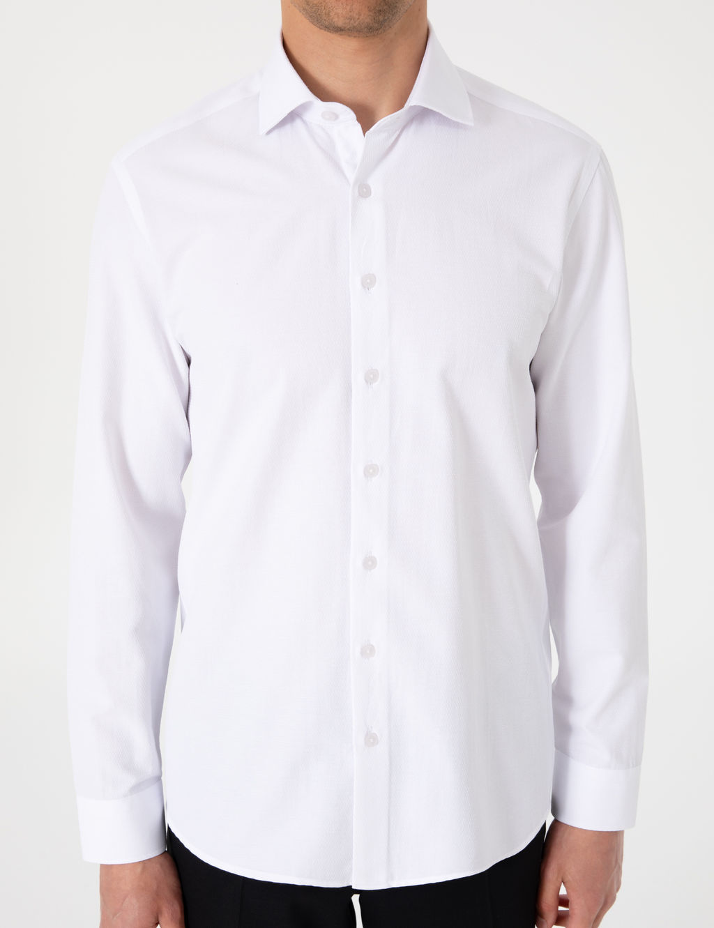 Beyaz Slim Fit Uzun Kollu Arm_rl_ G_mlek