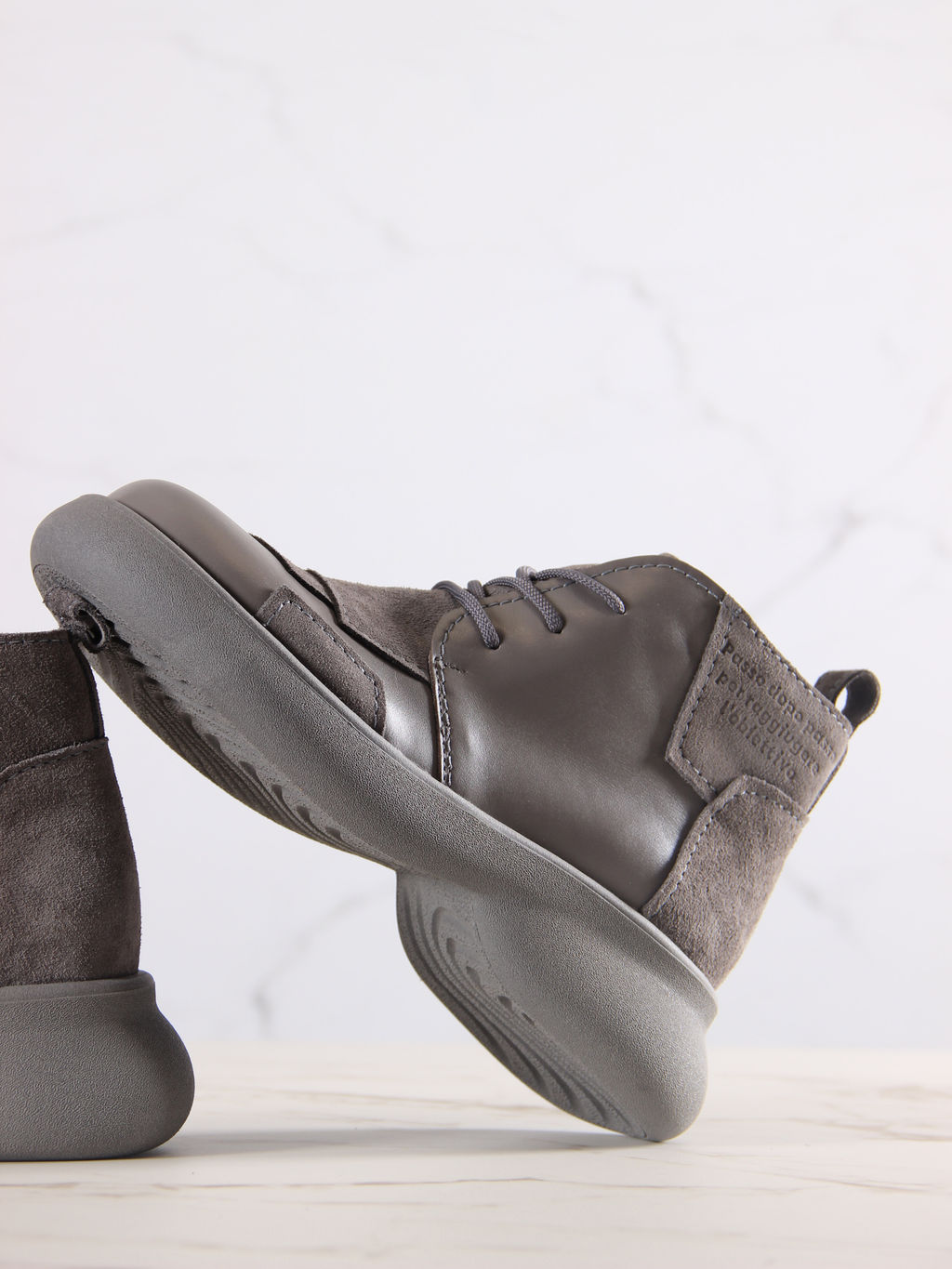 Ботинки 305.927gr.Серый замок замша+серый игуана+серый/байка