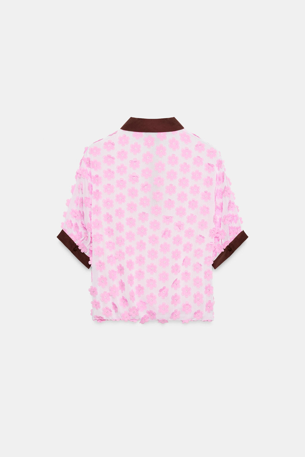 BLUSA ESTRUCTURA FLORES / Rosa - Zara фото 6