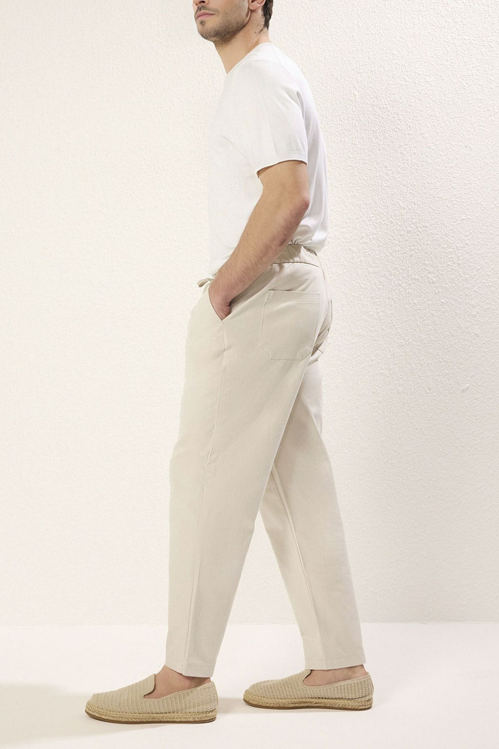 TRENDYOL MAN Tas Tapered Skinny Premium Dokulu Kumas Pantolon TMNSS25PL00013 - Trendyolmilla фото 2