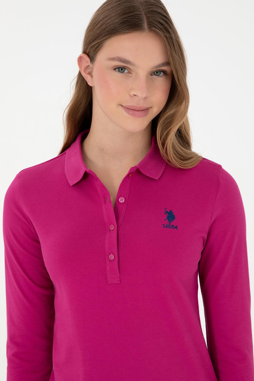 Женский базовый свитшот цвета фуксии Неожиданная скидка в корзине - U.s. polo assn фото 2