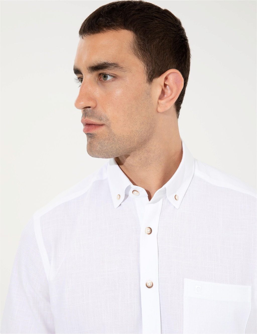 Beyaz Regular Fit K_sa Kollu G_mlek - Pierre cardin фото 2