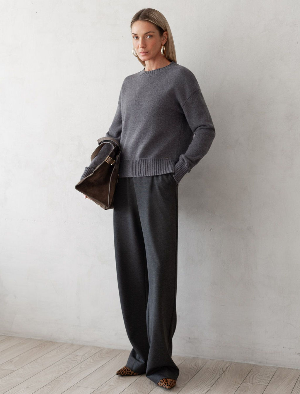 Брюки-палаццо на резинке сзади из джерси - Vilatte фото 5