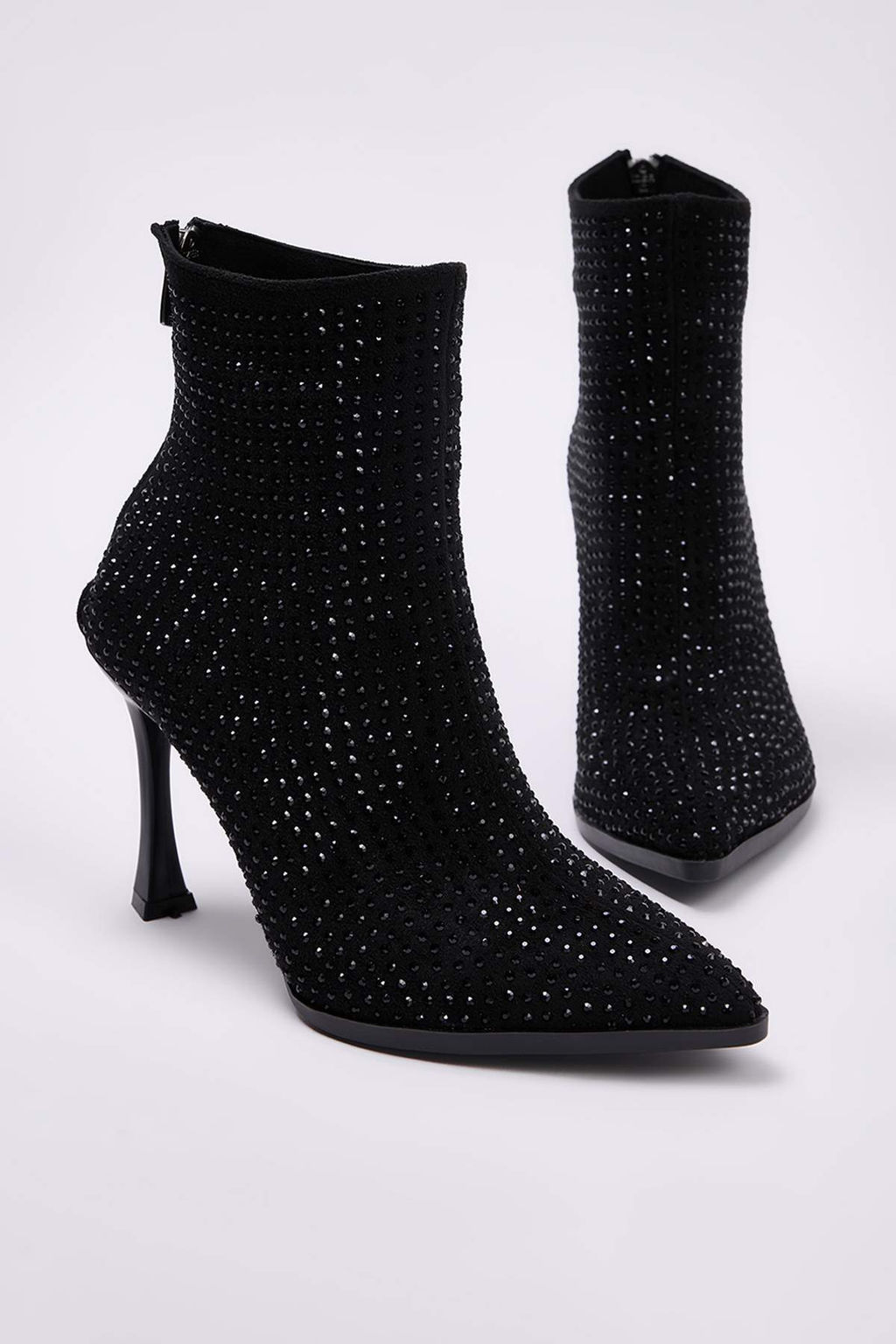 Siyah Tasl? Kad?n 9 cm Ince Topuklu Bot TAKAW26BO00118 - Trendyolmilla фото 7