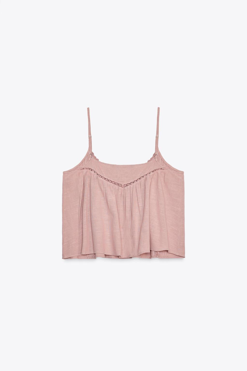EMBROIDERED COTTON TOP - Zara фото 7
