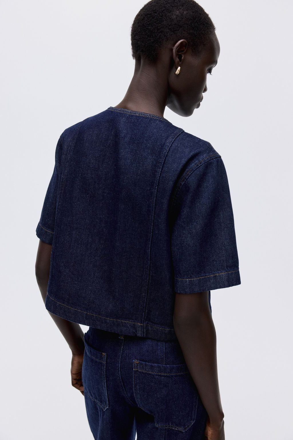 Camisa denim de doble botonadura - H&m фото 5