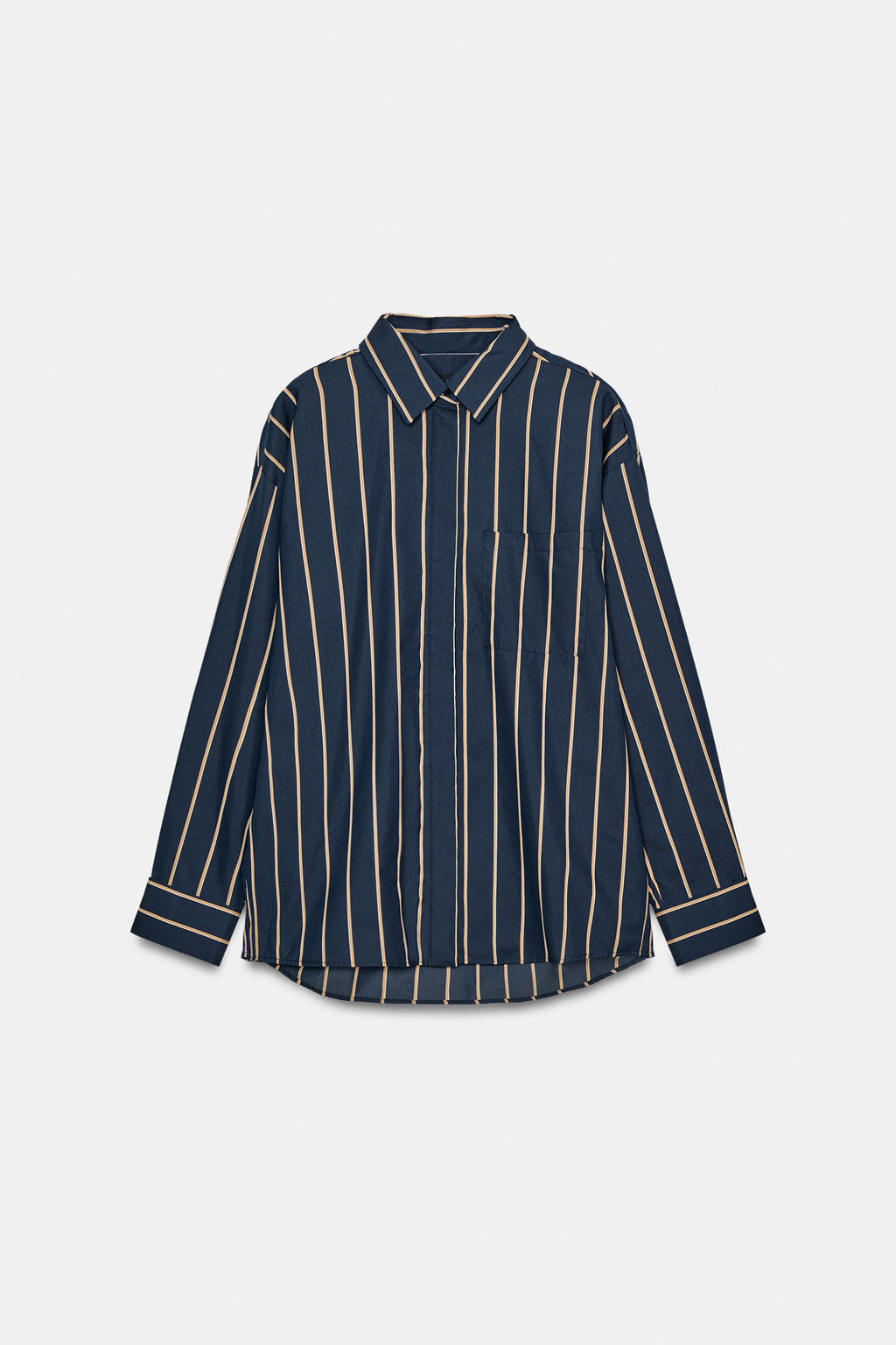 CAMISA POPEL?N RAYAS ZW COLLECTION / rayas - Zara фото 5