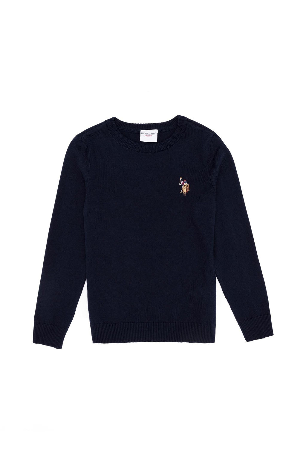 Темно-синий трикотажный свитер для мальчика - U.s. polo assn фото 4