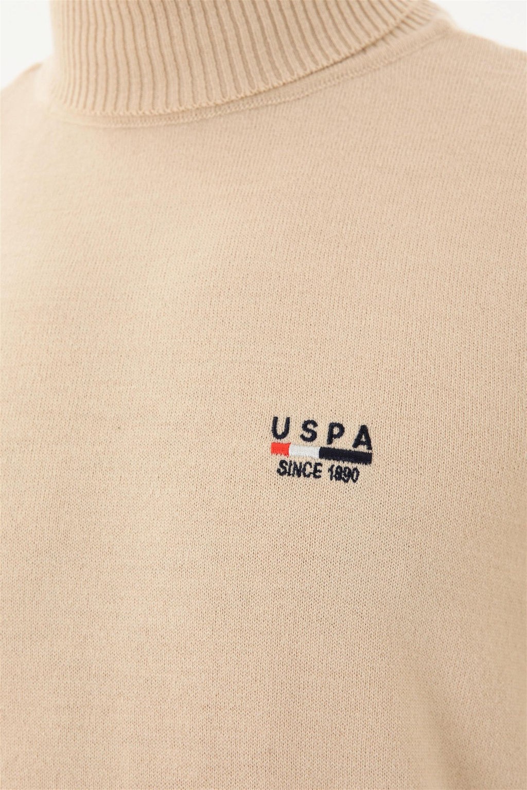 Мужской базовый свитер кремового меланжа - U.s. polo assn фото 7