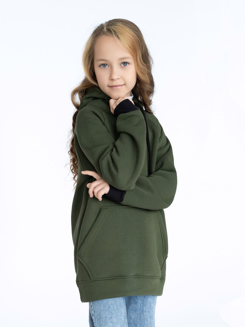 Толстовка детская хаки