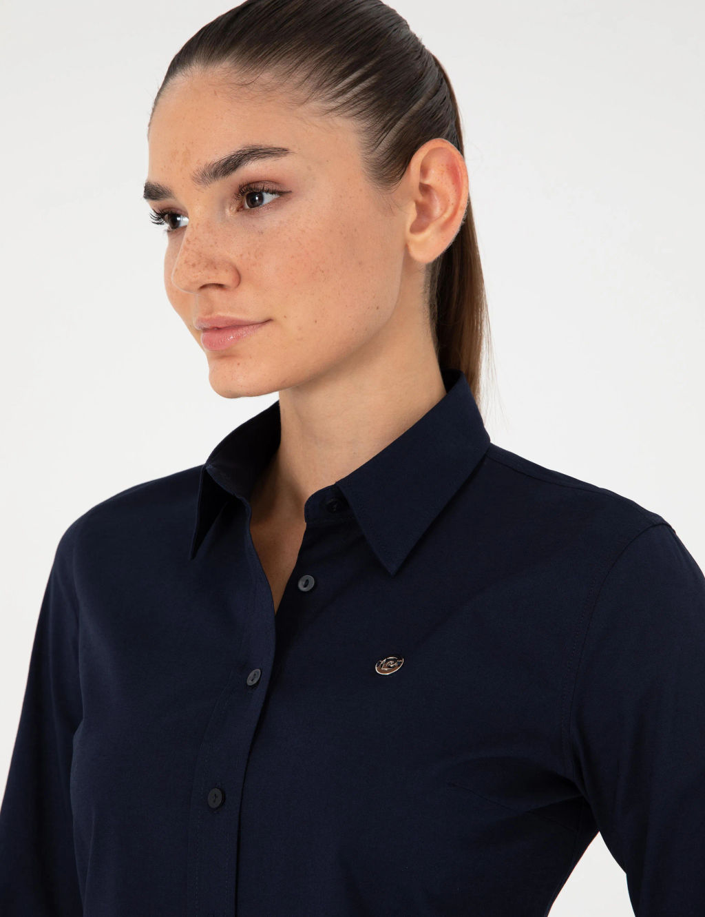 Lacivert Slim Fit Uzun Kollu G_mlek - Pierre cardin фото 2