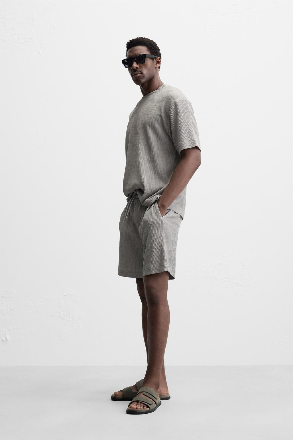 TEXTURED JACQUARD T-SHIRT - Zara фото 36