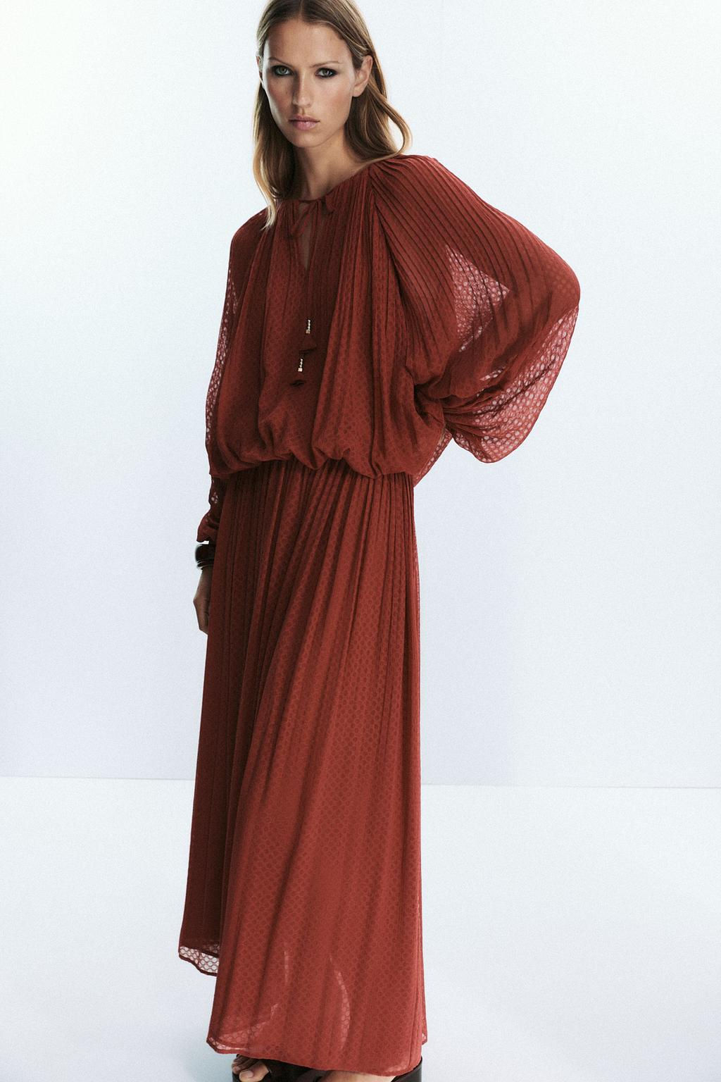 TASSEL PLEATED BLOUSE - Zara фото 3