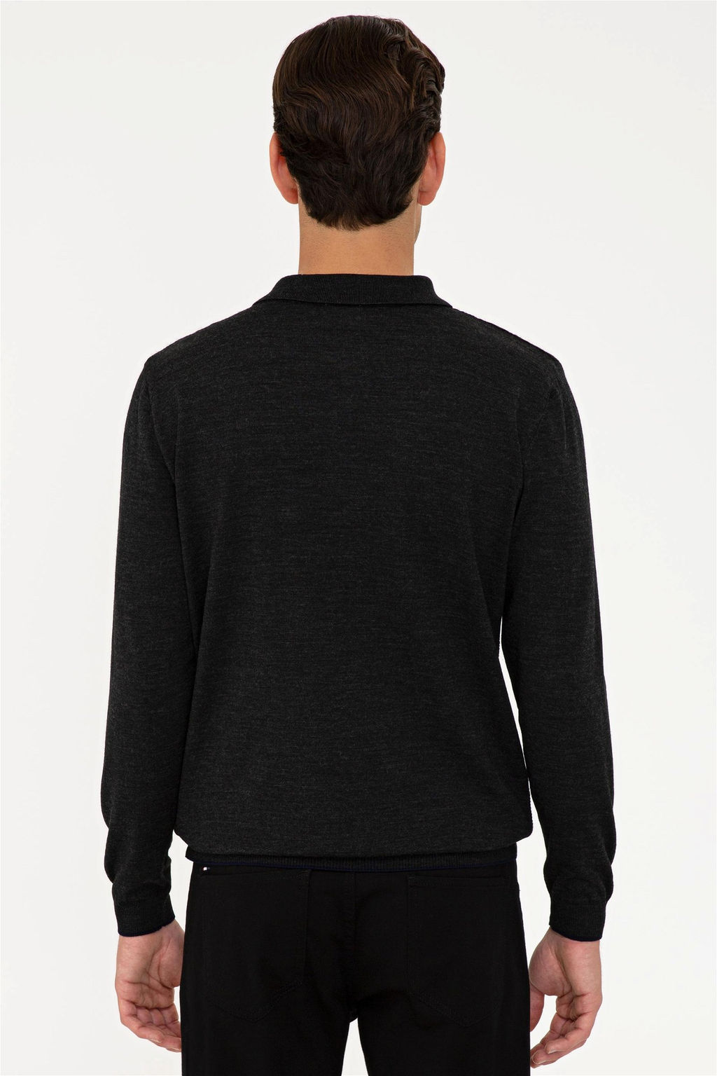 Мужской свитер антрацитового меланжа Неожиданная скидка в корзине - U.s. polo assn фото 3