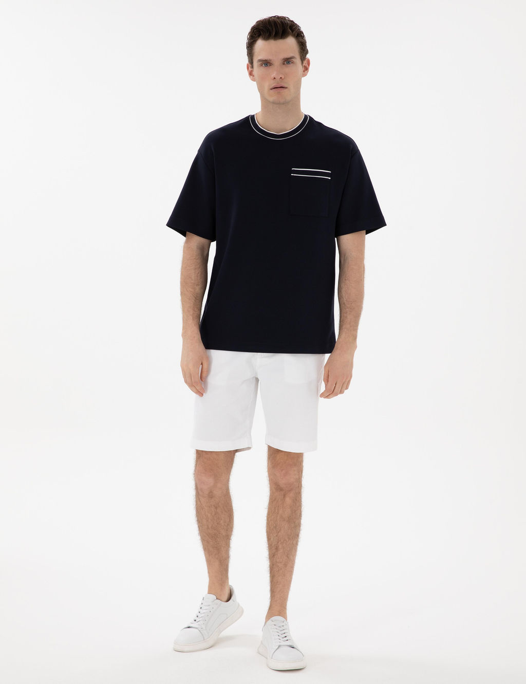 Lacivert Comfort Fit Ti__rt - Pierre cardin фото 4