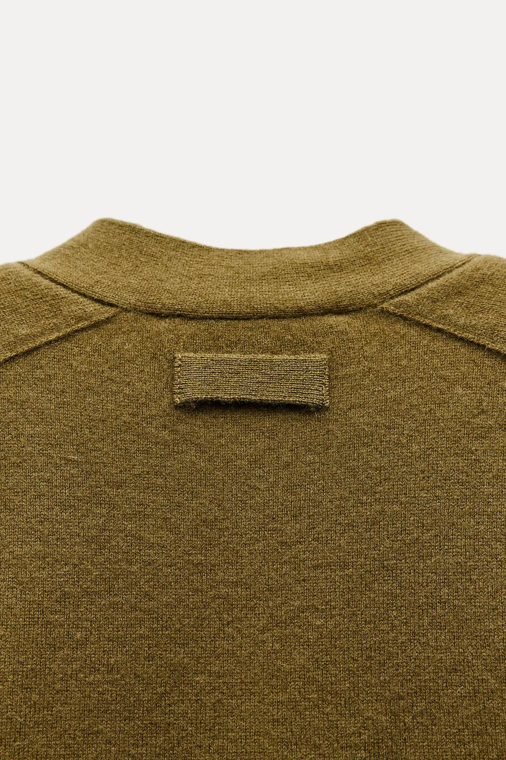 100% WOOL BASIC CARDIGAN - Zara фото 7