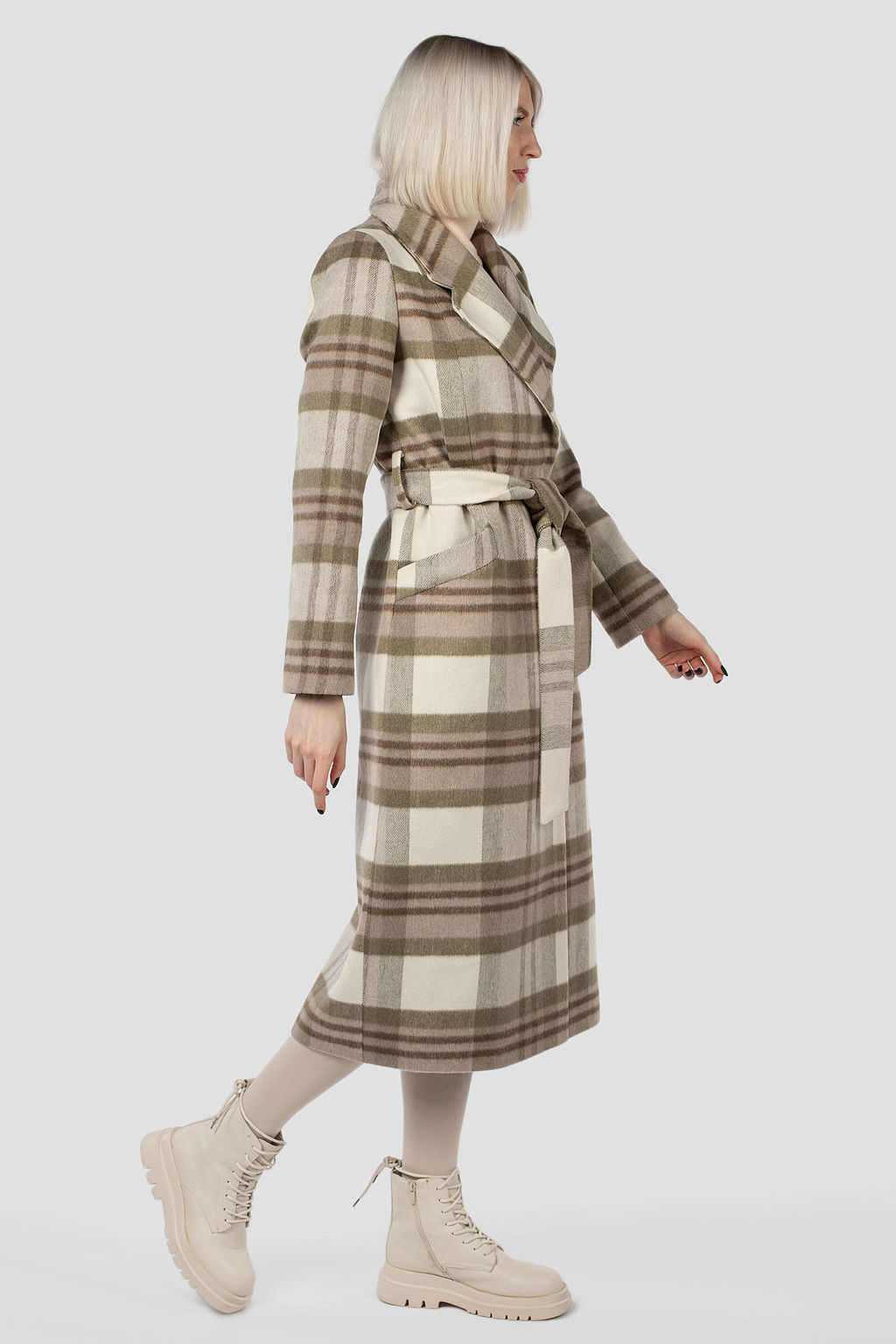 Пальто женское демисезонное (пояс) - El podio фото 3