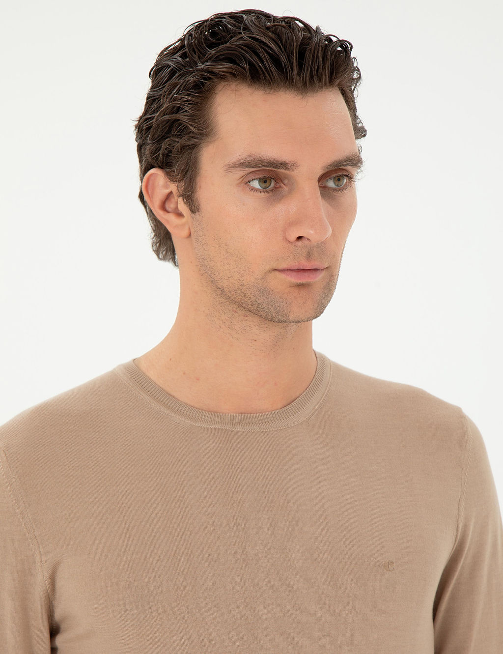 Бежевый зауженный свитер - Cacharel фото 2