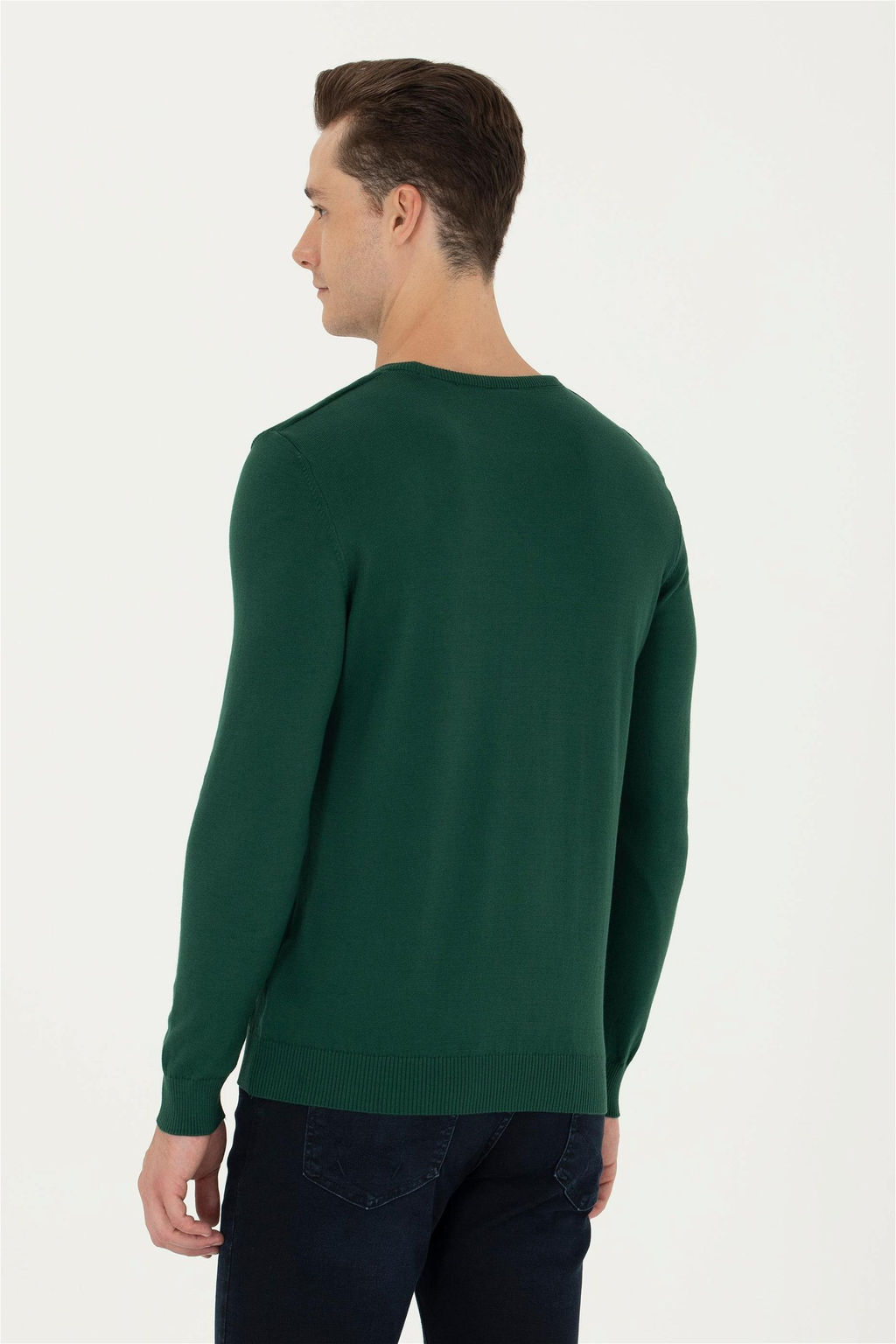 U. S. Polo Assn Мужской зеленый базовый свитер - U.s. polo assn фото 5