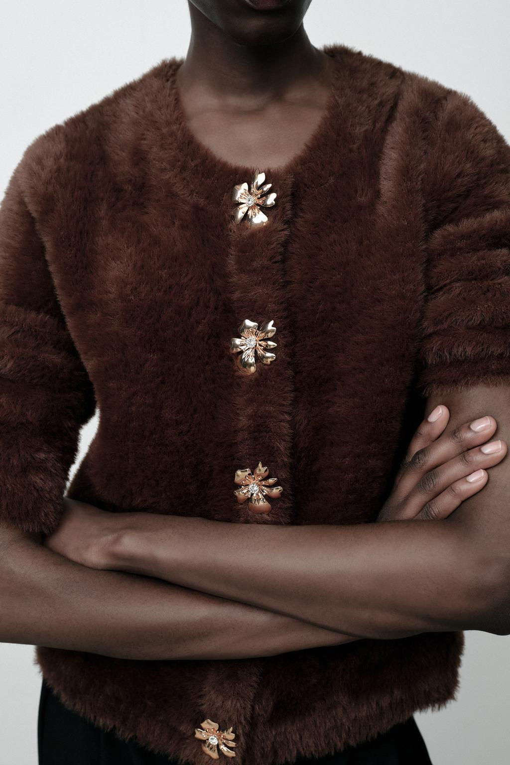 FUZZY KNIT CARDIGAN