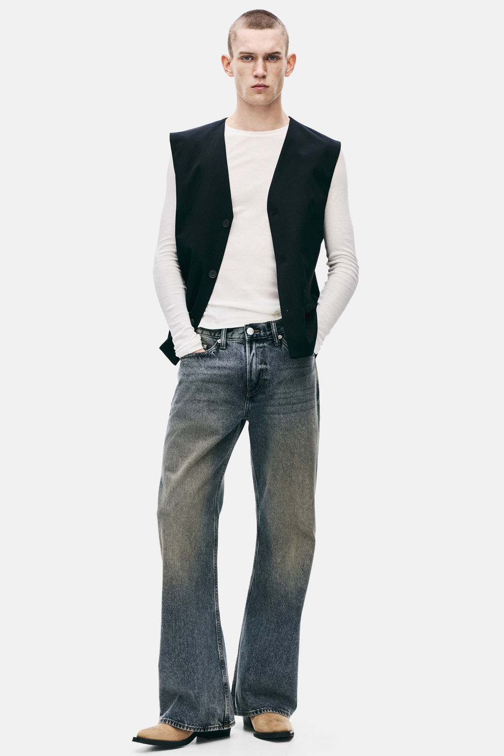 Relaxed Bootcut Jeans - H&m фото 6