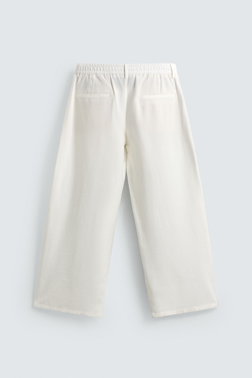 PANTAL?N FLUIDO PLIEGUES / Blanco roto - Zara фото 7