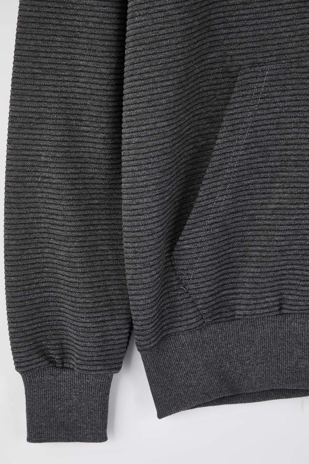 Siyah Regular/Normal Kesim Fermuarl? Kapusonlu Dokulu Sweatshirt TMNAW26SW00067 - Trendyolmilla фото 5