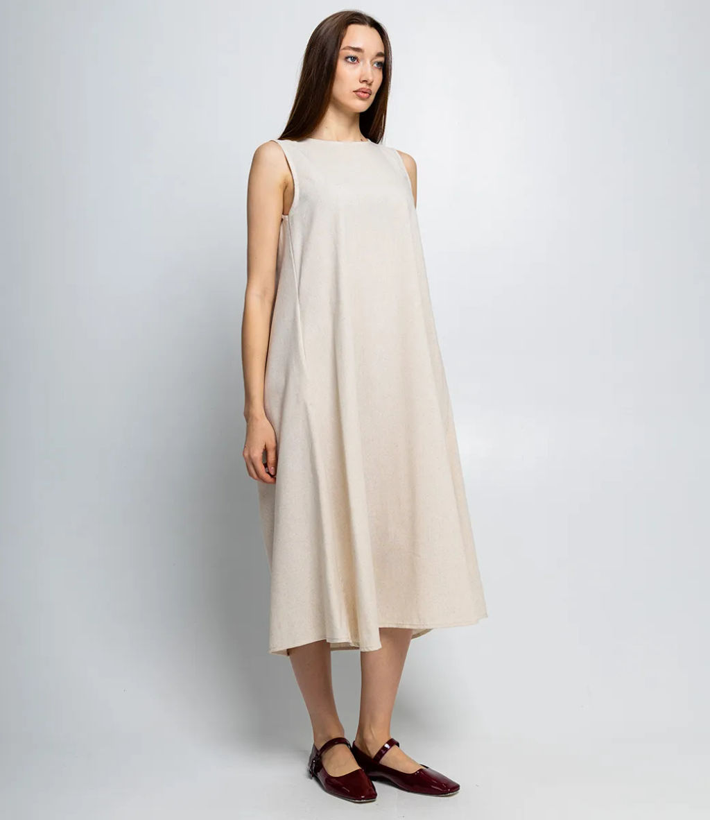 Платье #КТ2631, светло-бежевый