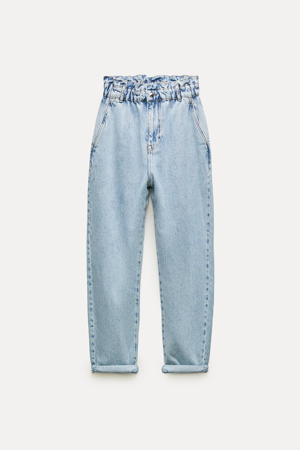 Z1975 HIGH-WAIST BAGGY PAPERBAG JEANS - Zara фото 6