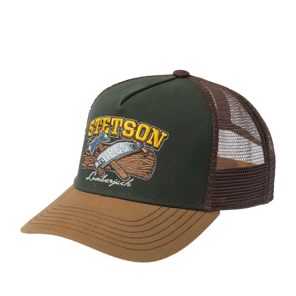 Бейсболка STETSON арт. 7761131K TRUCKER CAP LUMBERJACK (зеленый / светло-коричневый)