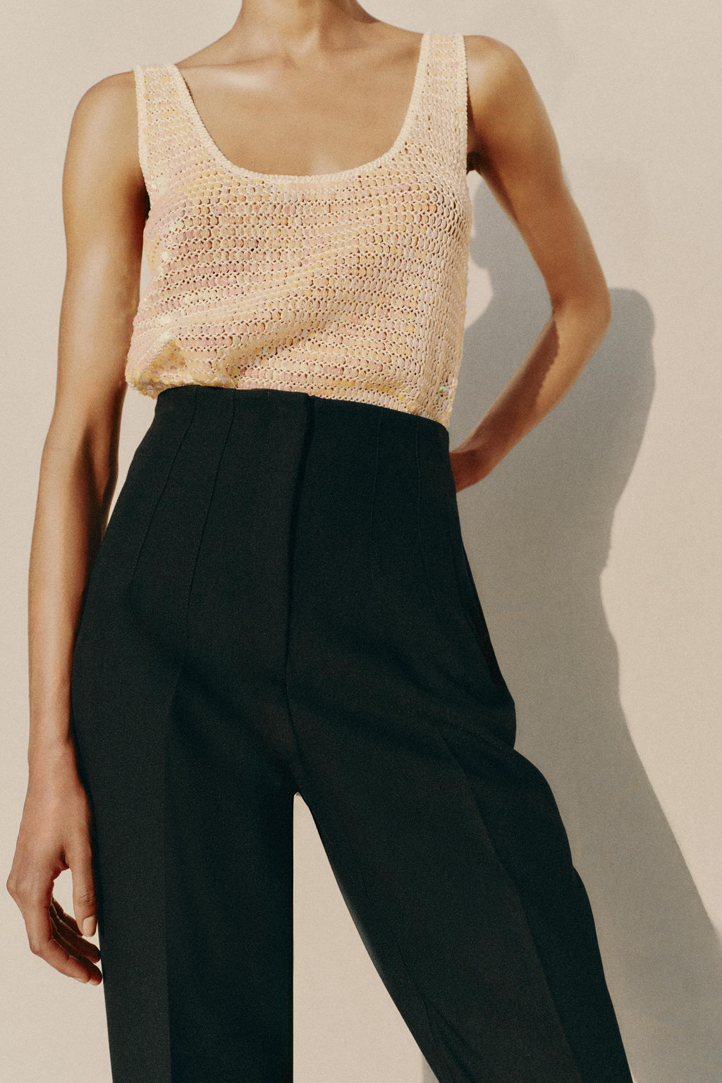 Брюки Zara Tiro Alto черные