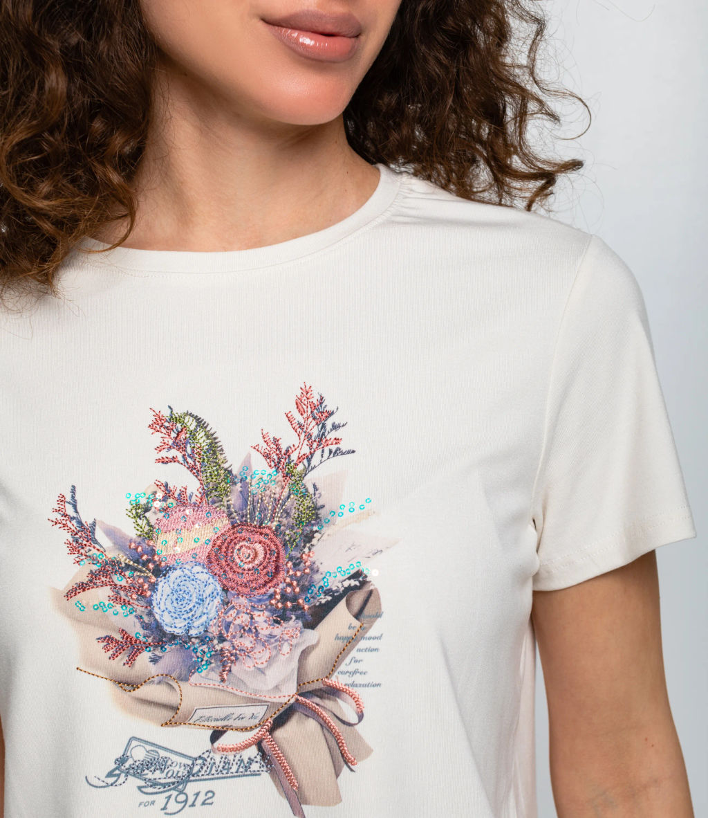 Футболка #КТ511 (5), светло-бежевый - Dommod фото 5