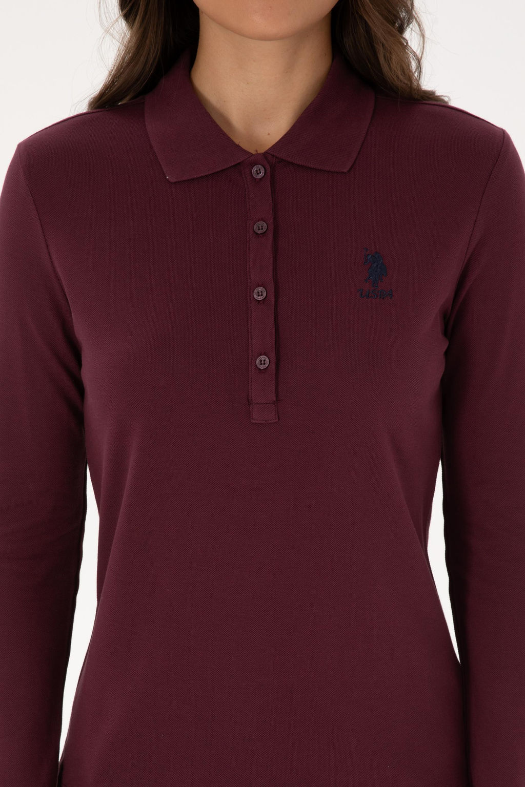 Kad_n Bordo Basic Sweatshirt Sepette S_rpriz _ndirim - U.s. polo assn фото 6