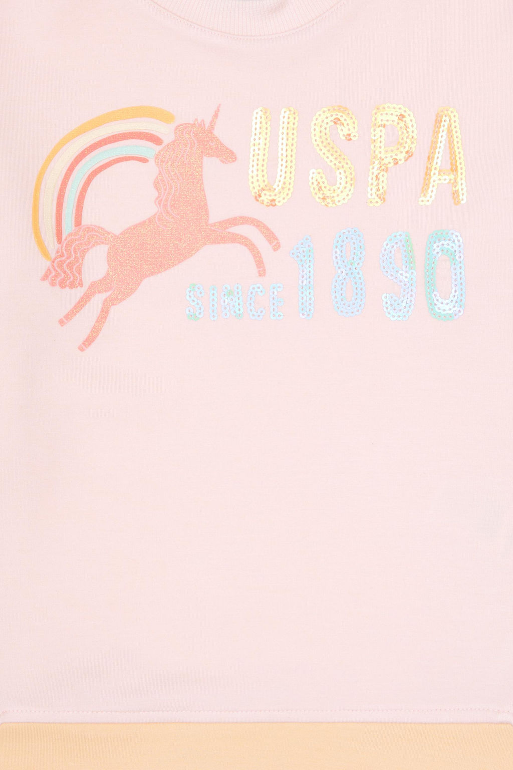 K_z _ocuk A__k Pembe Bisiklet Yaka Sweatshirt