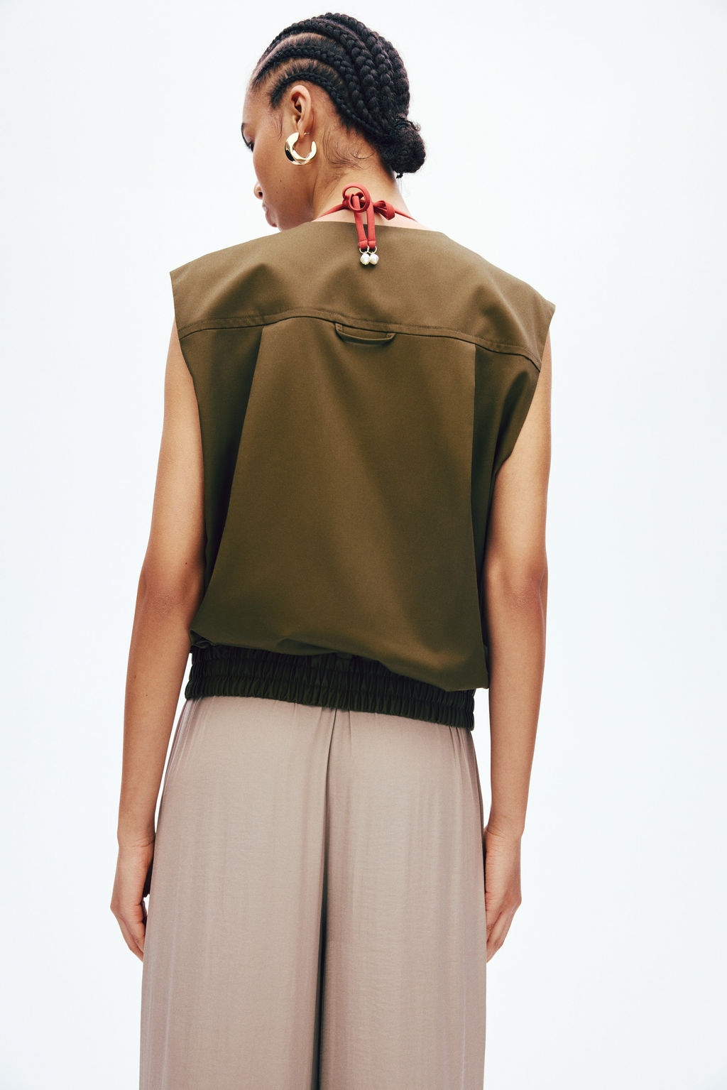 Pantal?n amplio con cord?n de ajuste - H&m фото 6