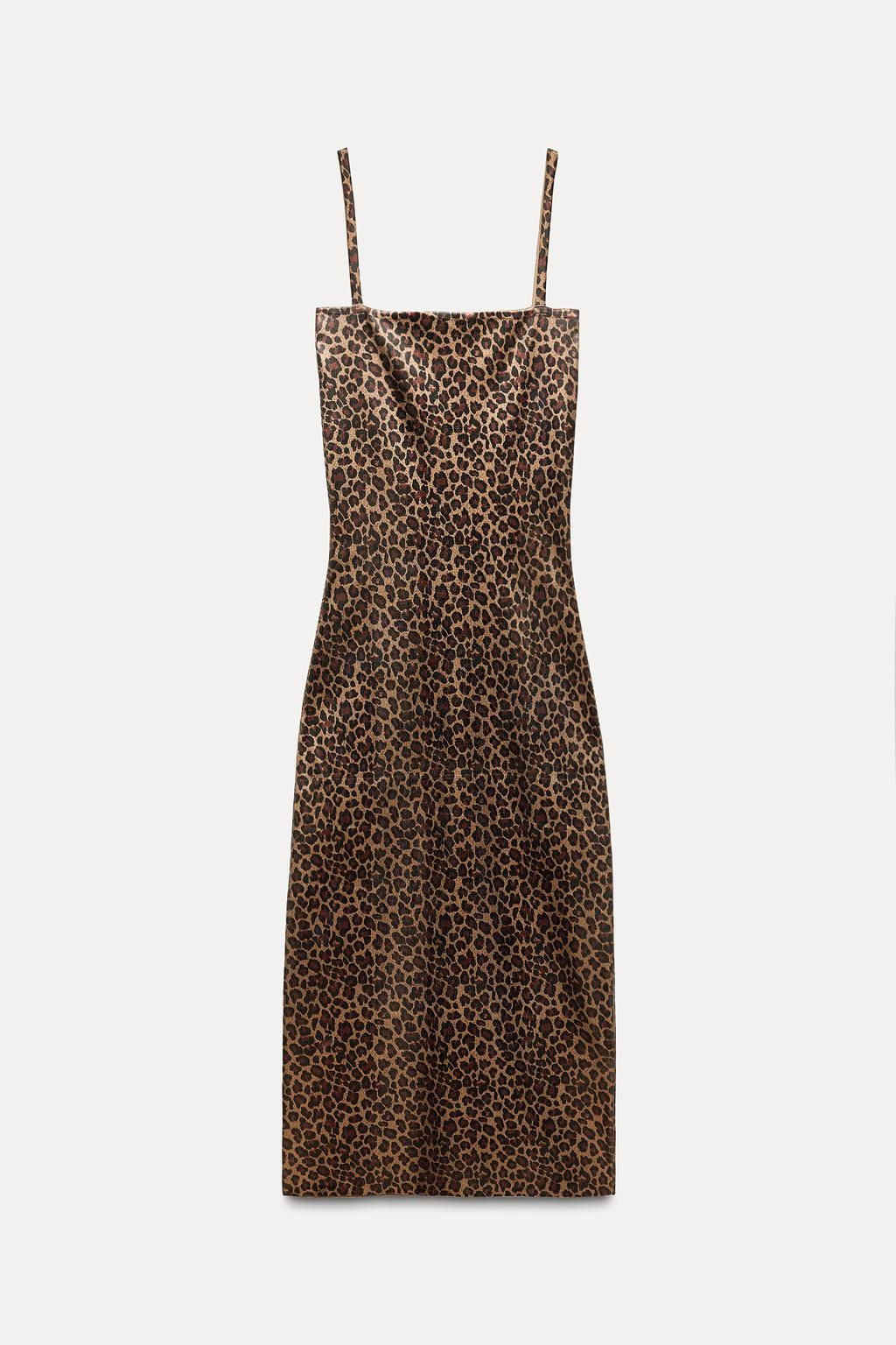 KNIT FOIL DRESS WITH ANIMAL PRINT - Zara фото 3